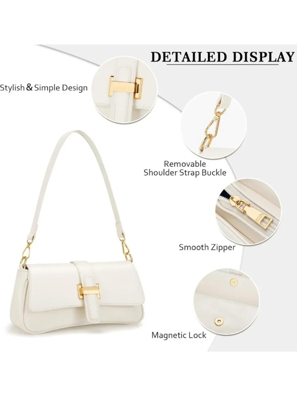 Chic Mini Retro Hobo Bag for Women | Trendy Vegan Leather Clutch with Zipper